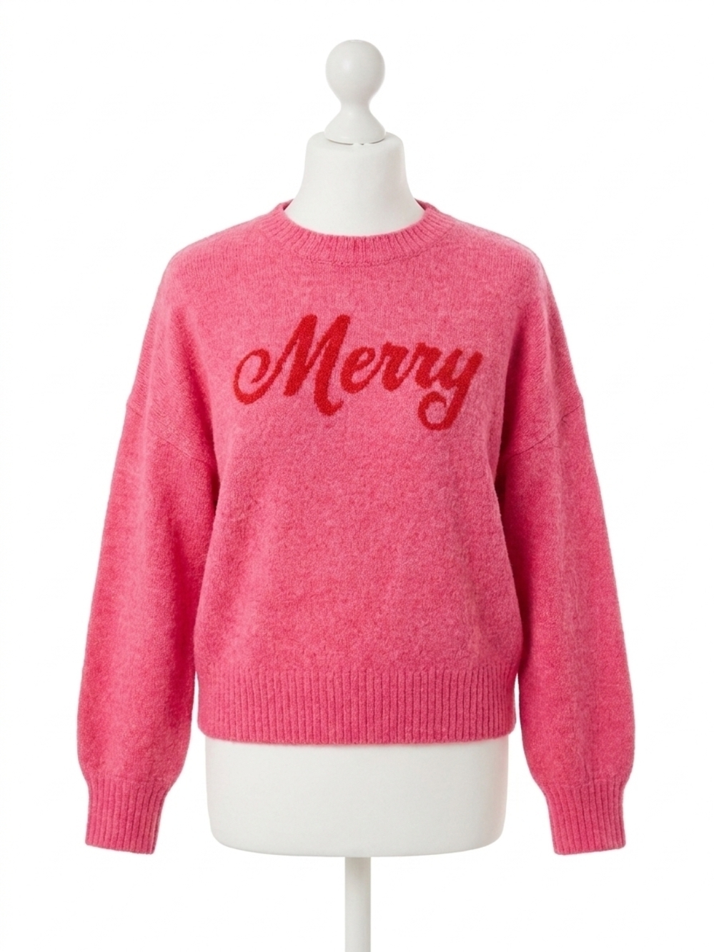 NEW SHIRALEAH merry long sleeve sweater in pink